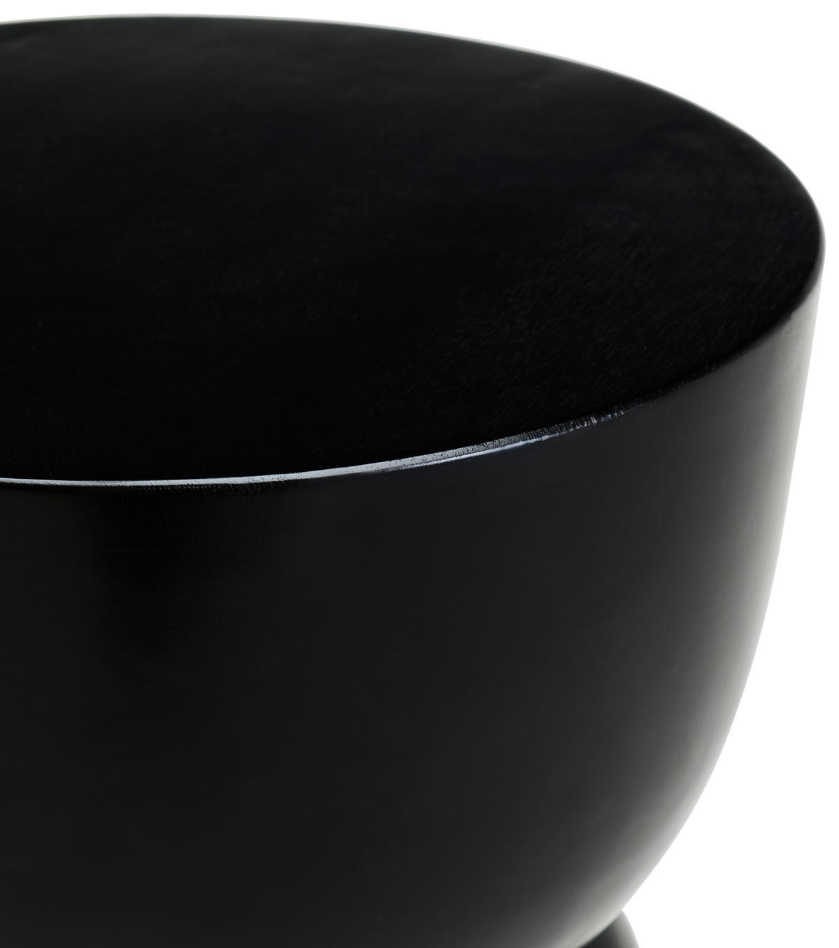 BEISTELLTISCH Mangoholz vollmassiv Schwarz rund  - Schwarz, KONVENTIONELL, Holz (36/50/36cm) - Livetastic