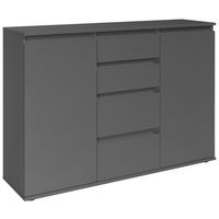KOMODA, antracit  - siva/antracit, Design, umetna masa/leseni material (119/84/35cm) - Carryhome