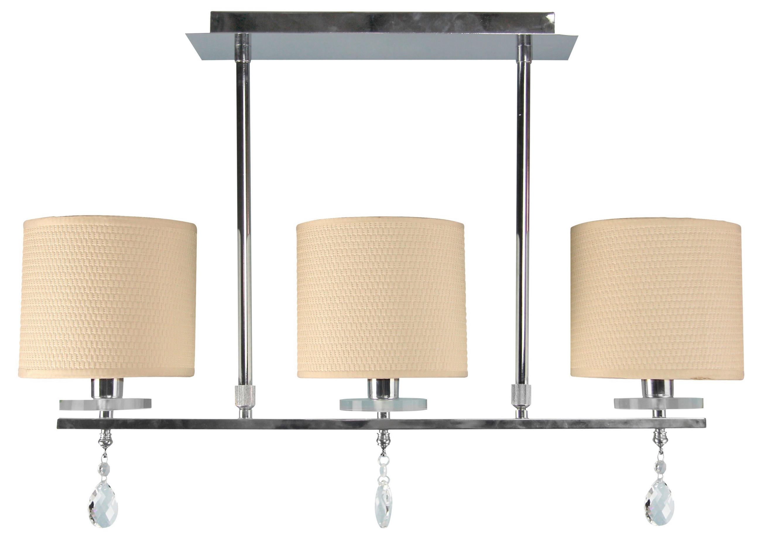 DECKENLEUCHTE    62/15/55 cm  - Chromfarben, KONVENTIONELL, Kunststoff/Metall (62/15/55cm)