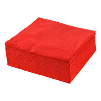 UBROUSEK 50 KS - červená, Basics, papír (40/40cm) - Xxxlpack