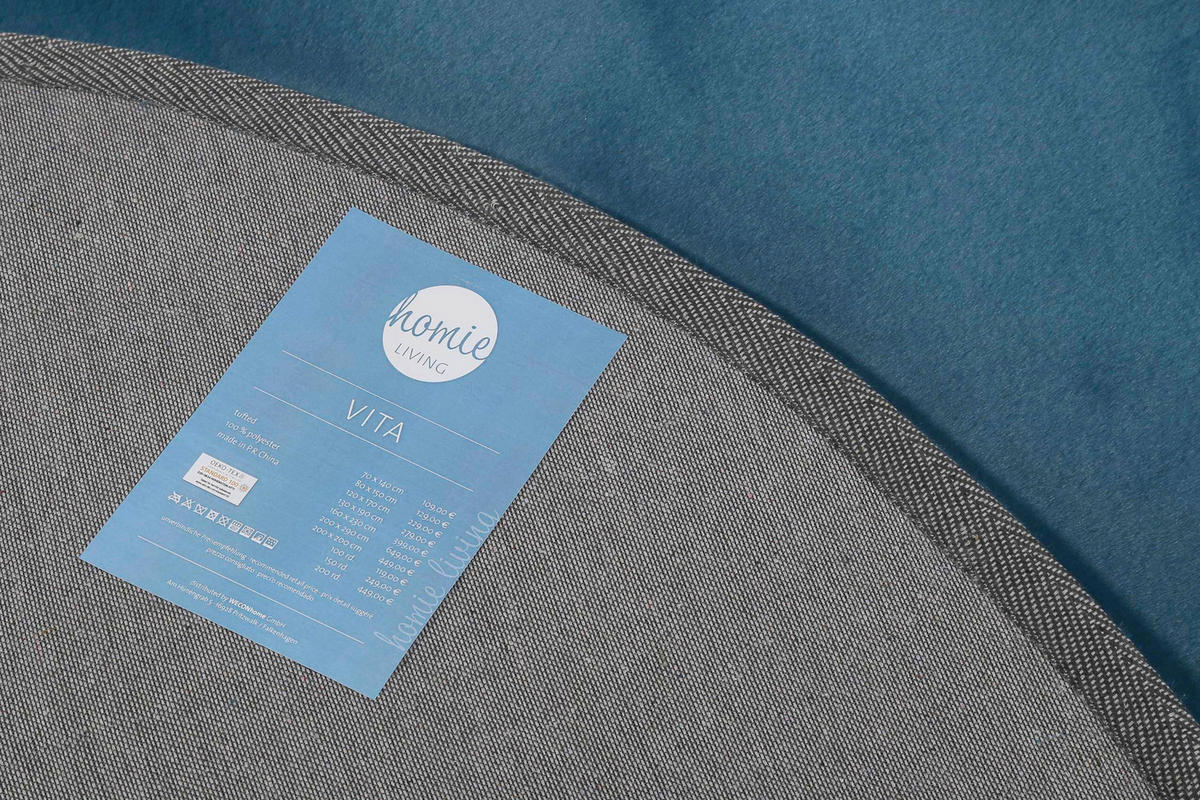 HOCHFLORTEPPICH 100 cm Vita Petrol  - Petrol, KONVENTIONELL, Textil (100cm)