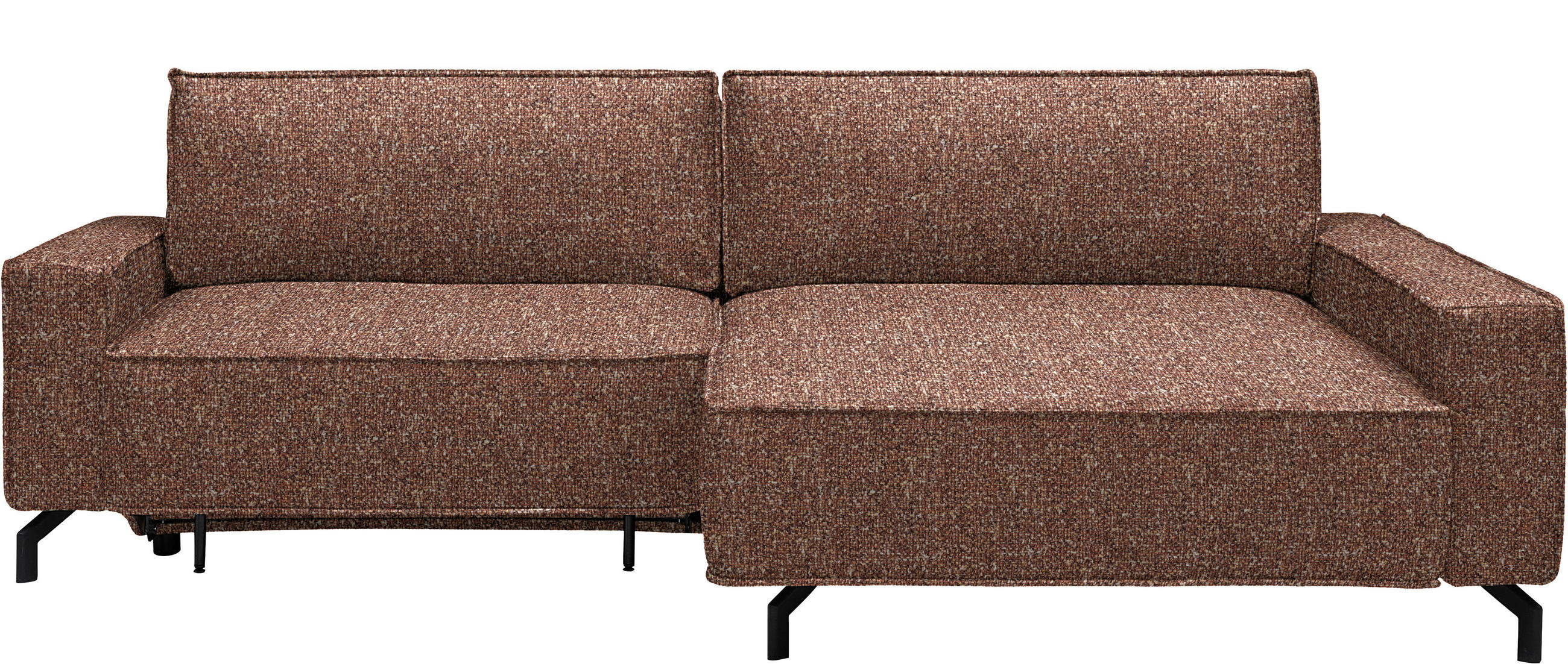 ECKSOFA  in Mikrofaser Terracotta  246/164 cm  - Terracotta/Schwarz, Design, Textil (246/164cm) - Sedda