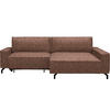 ECKSOFA  in Mikrofaser Terracotta  246/164 cm  - Terracotta/Schwarz, Design, Textil (246/164cm) - Sedda