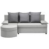 ECKSOFA in Webstoff Grau, Dunkelgrau  - Dunkelgrau/Anthrazit, Konventionell, Kunststoff/Textil (159/196cm) - Ti'me