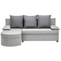 ECKSOFA in Webstoff Grau, Dunkelgrau  - Dunkelgrau/Anthrazit, Konventionell, Kunststoff/Textil (159/196cm) - Ti'me