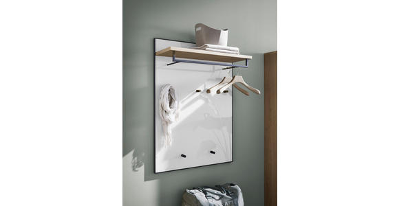 GARDEROBENPANEEL  in 80/109/27 cm  - Eichefarben/Anthrazit, Design, Glas/Holz (80/109/27cm) - Dieter Knoll