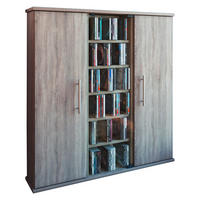 CD-Regal in Eichefarbe - Eichefarben, Konventionell, Glas/Holzwerkstoff (86/91,5/18cm) - MID.YOU