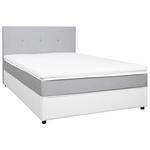 BOXBETT 140/200 cm  in Weiß, Hellgrau  - Hellgrau/Schwarz, KONVENTIONELL, Holz/Textil (140/200cm) - Carryhome