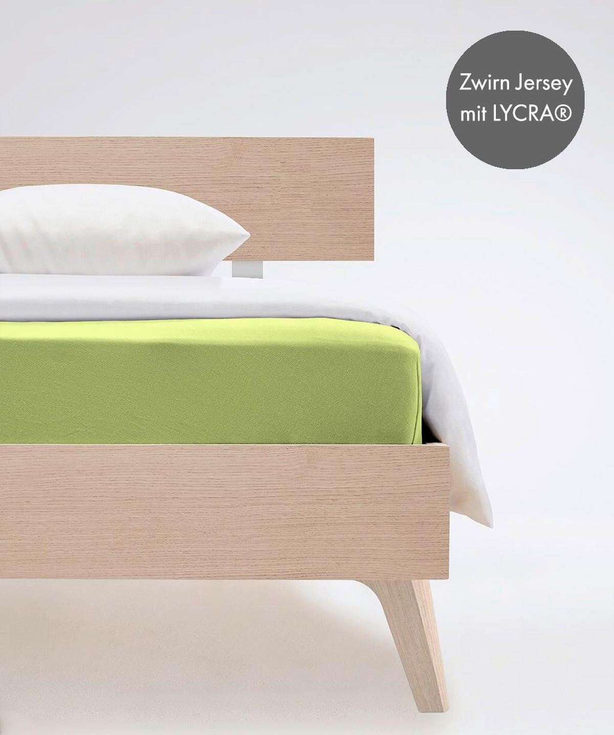 TOPPER-FIXLEINTUCH - Hellgrün, Basics, Textil (180-200/200-210cm) - Fleuresse