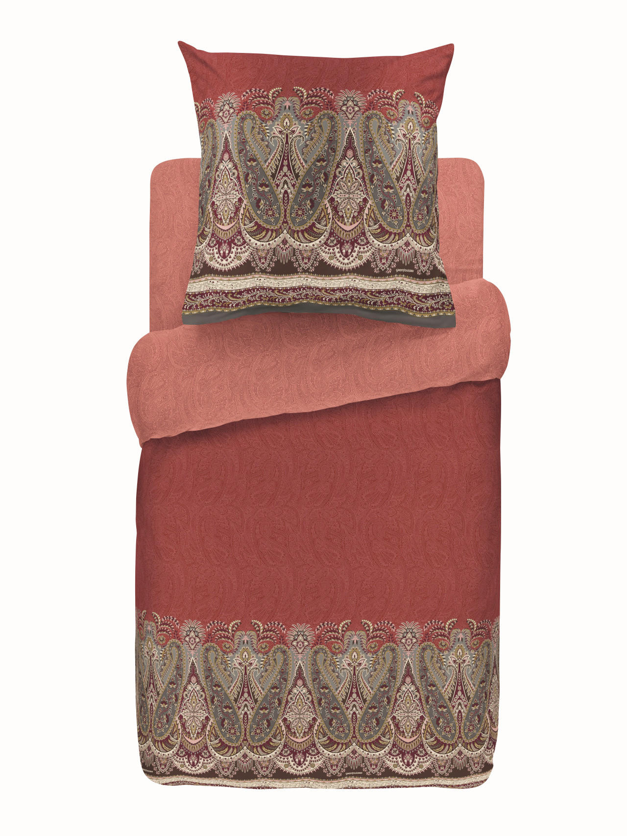BETTWÄSCHE SABBIONETA 155/220 cm  - Rot, Basics, Textil (155/220cm) - Bassetti