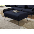 ECKSOFA  in Flachgewebe Blau Armteilverstellung, Relaxfunktion, Drehsitzfunktion  175-224/255-365 cm  - Blau/Schwarz, Design, Textil/Metall (175-224/255-365cm) - Dieter Knoll