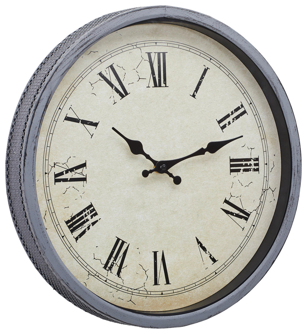 WANDUHR Grau, Schwarz, Weiß 38/38/5 cm  - Schwarz/Weiß, LIFESTYLE, Glas/Kunststoff (38/38/5cm) - Landscape