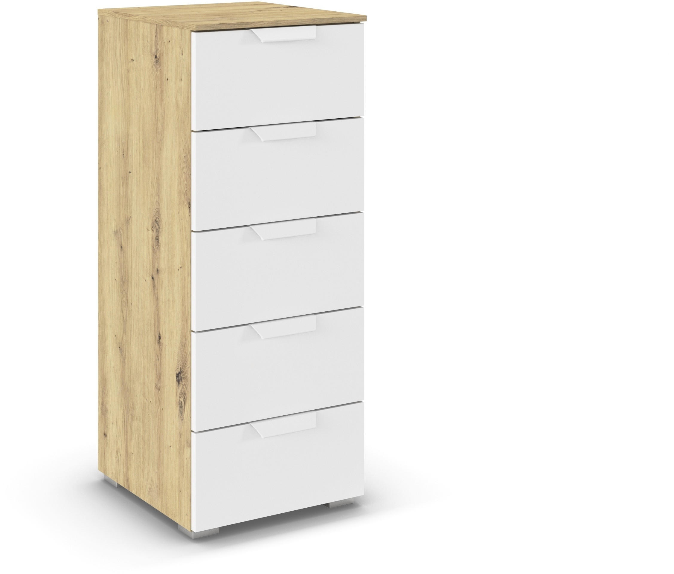 KOMMODE  in 40/100/35 cm  - Weiß/Eiche Artisan, Design, Holzwerkstoff/Metall (40/100/35cm) - Xora