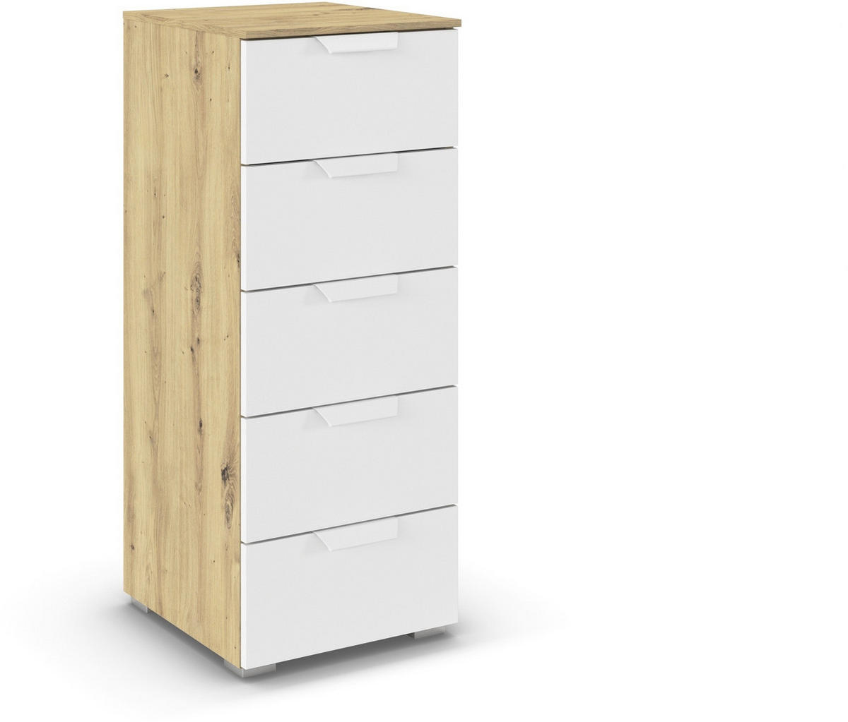 KOMMODE  in 40/100/35 cm  - Weiß/Eiche Artisan, Design, Holzwerkstoff/Metall (40/100/42cm) - Xora
