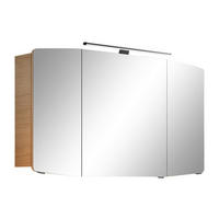 SPIEGELSCHRANK 120/67/17 cm  - Eichefarben/Schwarz, KONVENTIONELL, Glas/Holzwerkstoff (120/67/17cm) - Sadena