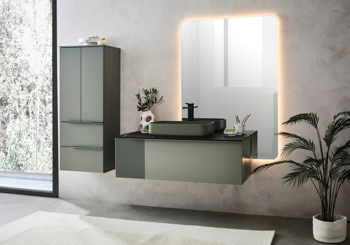 BADEZIMMERSPIEGEL 95/136/3 cm  - Silberfarben, KONVENTIONELL, Glas (95/136/3cm) - Dieter Knoll