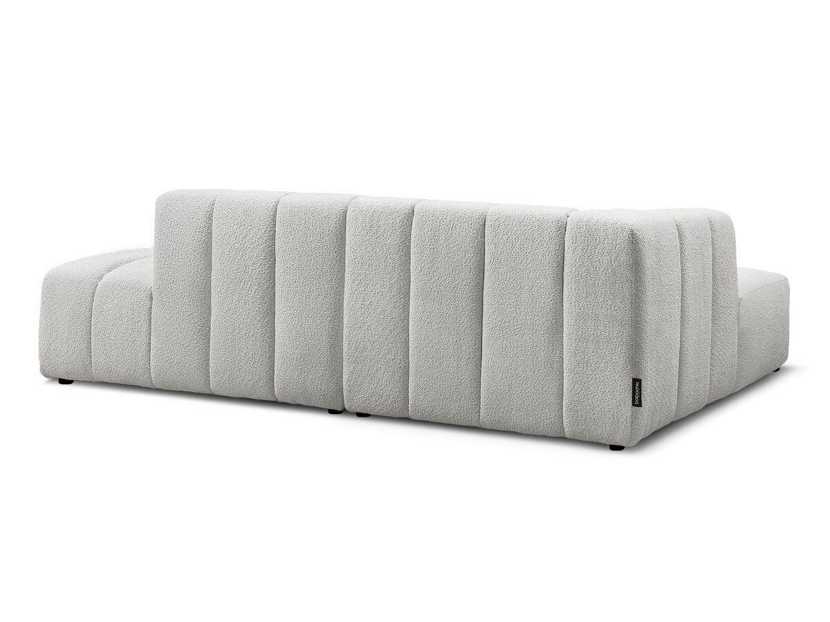 ECKSOFA  ANNECY Hellgrau Bouclé  - Hellgrau/Schwarz, MODERN, Kunststoff/Textil (170/262cm)