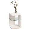BEISTELLTISCH 40/40/60 cm Weiß quadratisch  - Weiß, Design, Glas/Holzwerkstoff (40/40/60cm) - Xora