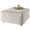 HOCKER Cord Weiß  - Schwarz/Weiß, Design, Kunststoff/Textil (80/71/80cm) - Pure Home Lifestyle