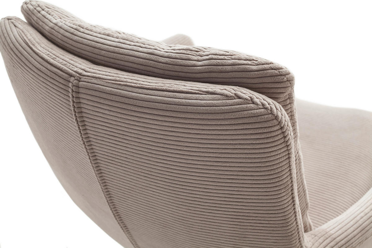 ARMLEHNSTUHL  in Cord  - Sandfarben/Seidengrau, Design, Textil/Metall (63/90/69cm) - Johann Jakob