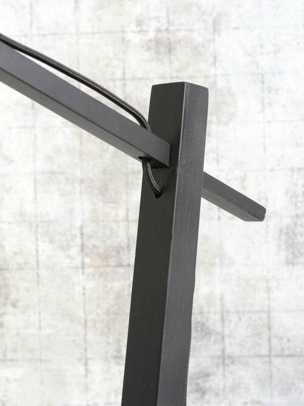 STEHLEUCHTE 63/40/150 cm    - Schwarz, Trend, Naturmaterialien (63/40/150cm) - Good & Mojo