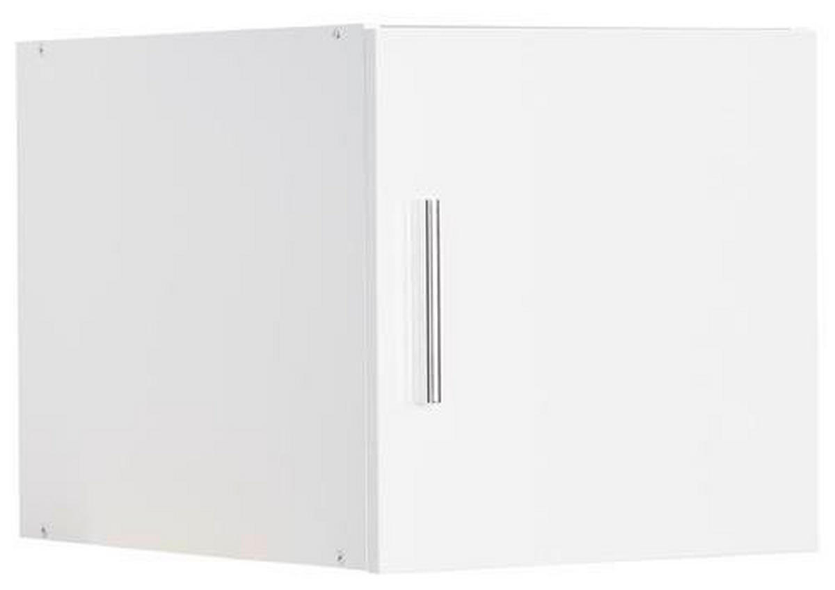 AUFSATZSCHRANK 40/40/54 cm   - Chromfarben/Weiß, Design, Holzwerkstoff/Kunststoff (40/40/54cm) - Xora