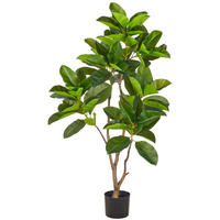 KUNSTPFLANZE chinesische Feige 130 cm  - Schwarz/Braun, Basics, Kunststoff (130cm)