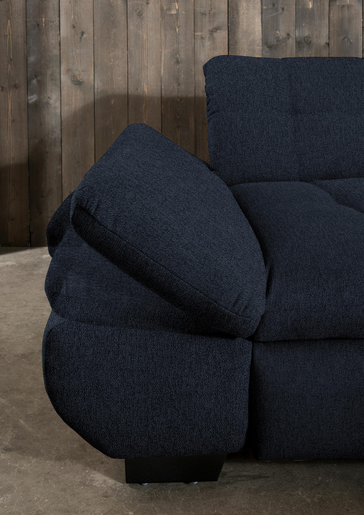 ECKSOFA in Mikrofaser Dunkelgrau  290/198 cm  - Dunkelgrau/Schwarz, Design, Textil/Metall (290/198cm) - Xora