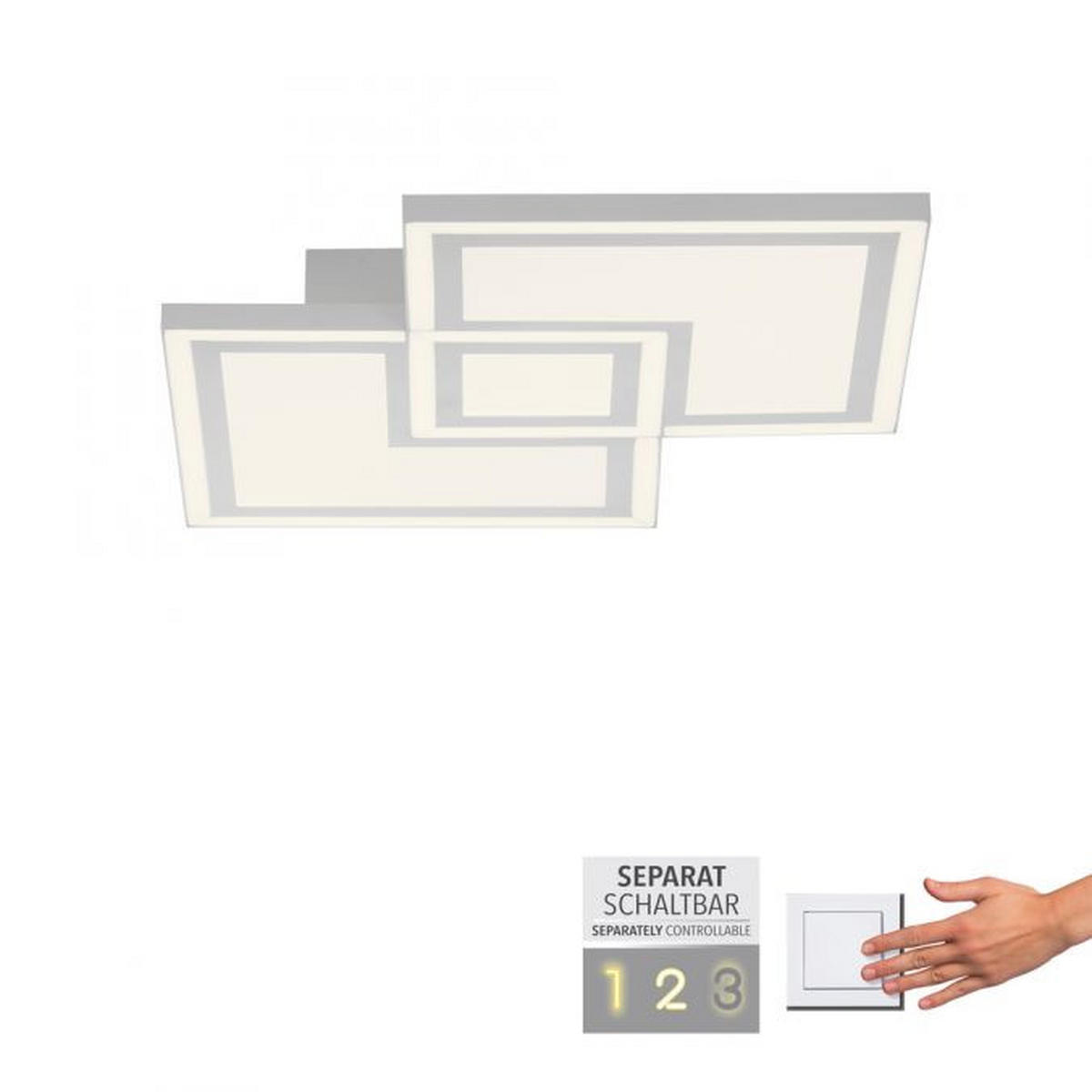 LED PLAFONJERA - Dizajnerski, metal/plastika (40/40/6cm)