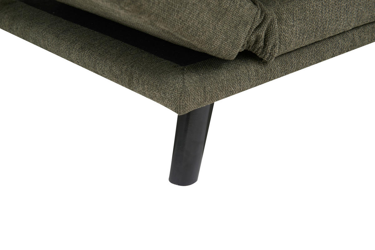 SCHLAFSOFA Webstoff Grün  - Schwarz/Grün, Design, Holz/Textil (196/83/82cm) - Ti'me