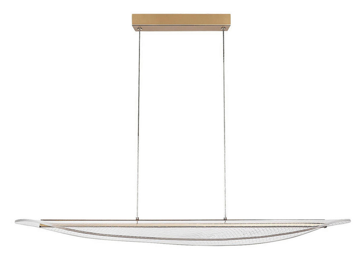 LED LUSTER    94/30/120 cm    - prozirna/zlatna, Dizajnerski, metal/plastika (94/30/120cm)