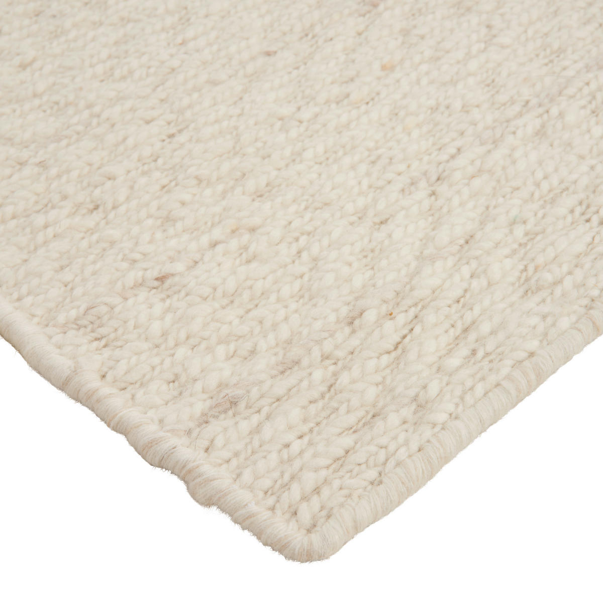 HANDWEBTEPPICH 130/190 cm Elegance Weiß  - Weiß, Natur, Textil (130/190cm) - Linea Natura