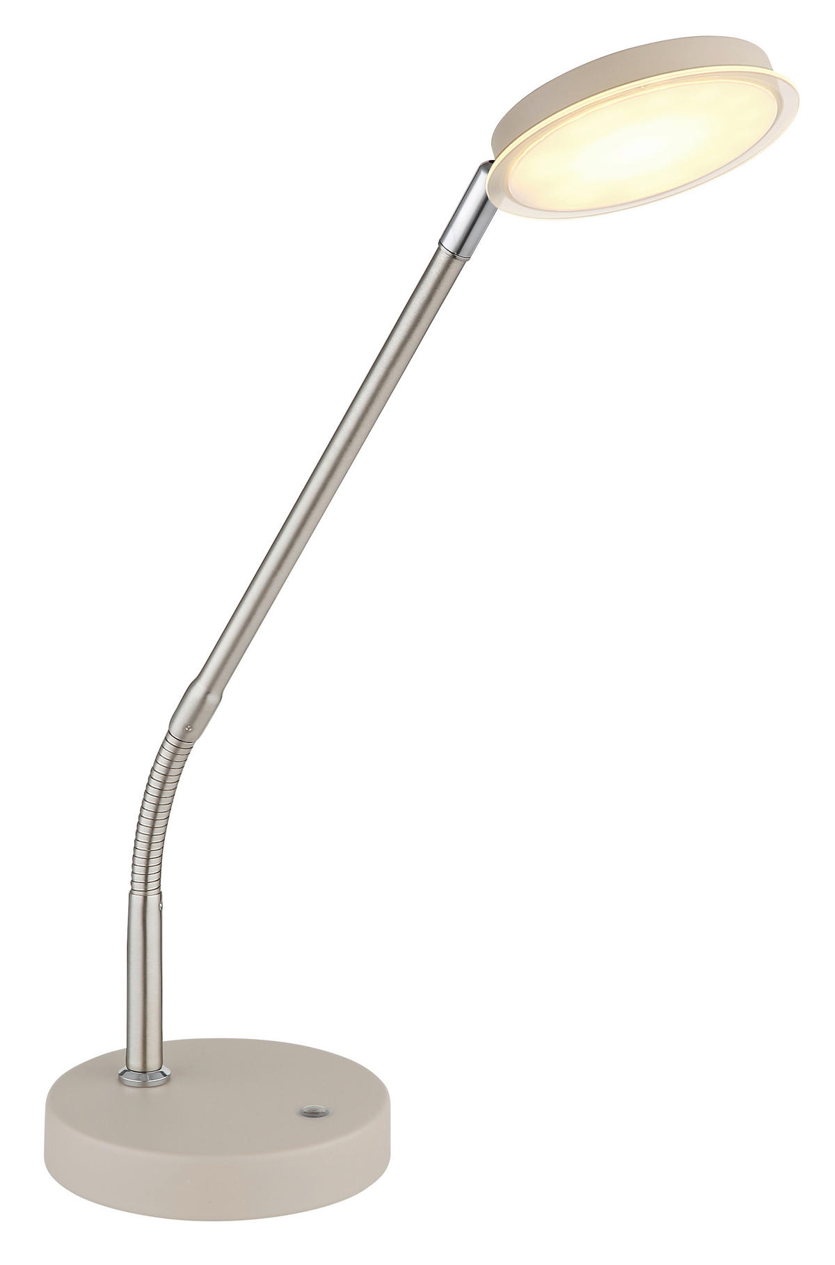 LED-TISCHLEUCHTE Silvio 43/13/53,5 cm  - Sandfarben/Klar, Design, Kunststoff/Metall (43/13/53,5cm)
