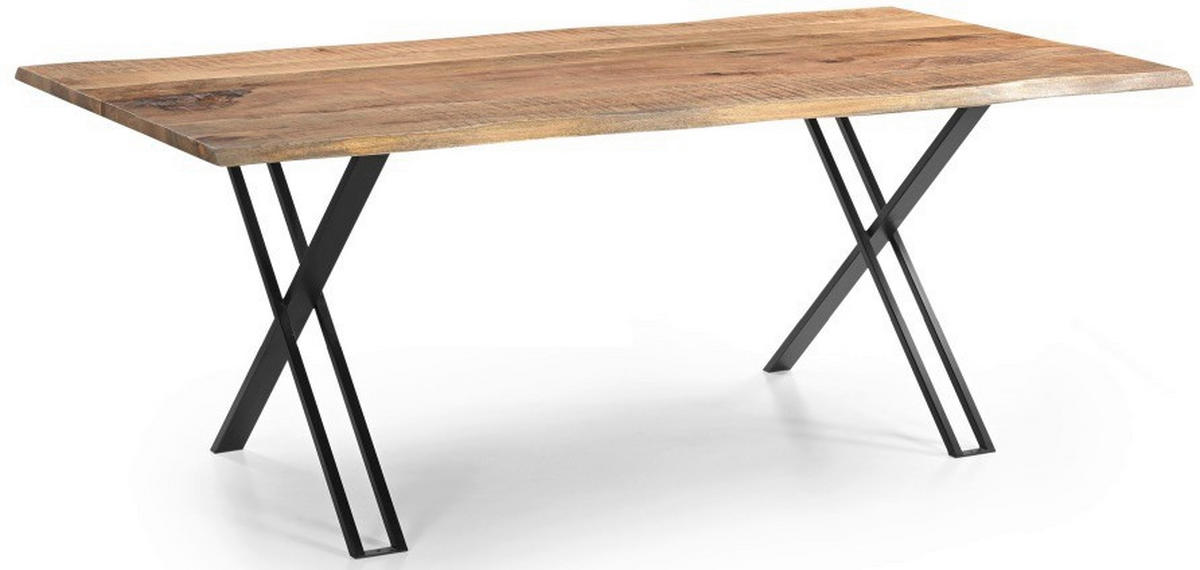 JÍDELNÍ STŮL, akácie, černá, barvy akácie, 160/85/76 cm - černá/barvy akácie, Lifestyle, kov/dřevo (160/85/76cm) - Linea Natura