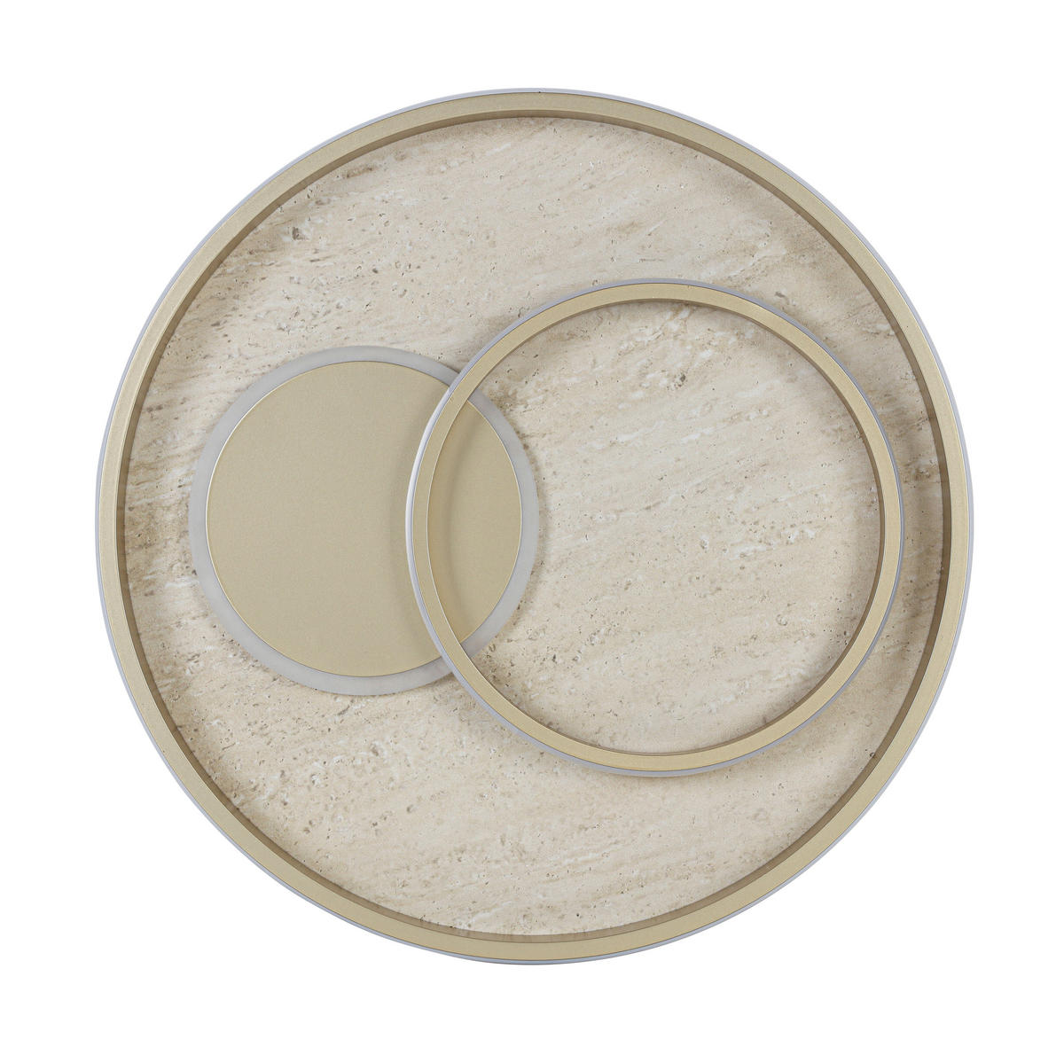DECKENLEUCHTE  48/7 cm    - Champagner, Trend, Kunststoff/Metall (48/7cm) - Collett's Monde