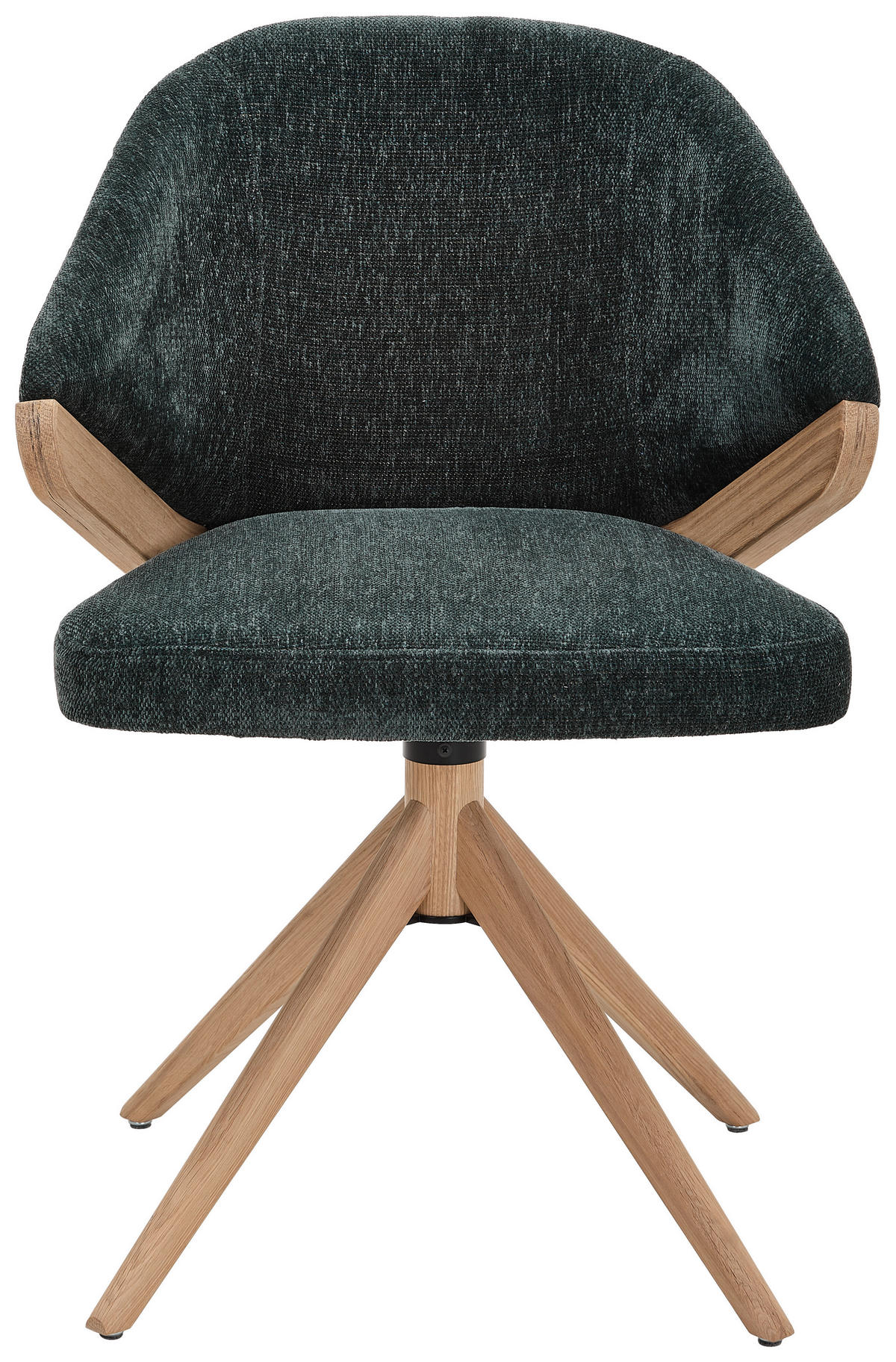 ARMLEHNSTUHL  in Chenille  - Eiche Bianco/Grün, KONVENTIONELL, Holz/Textil (59/83/59cm) - Linea Natura