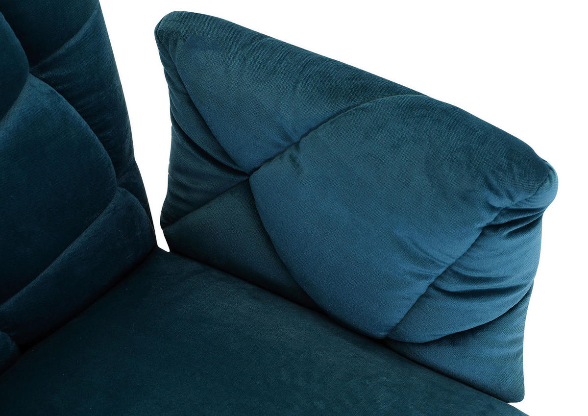 SCAUN CU BRAȚE in negru, turcoaz  - turcoaz/negru, Design, metal/textil (68/88/66cm) - Landscape