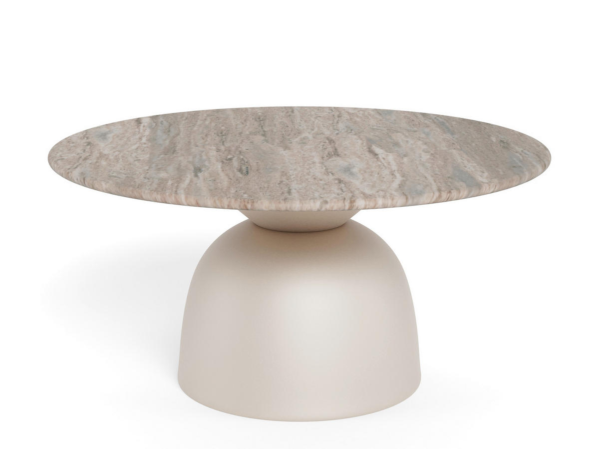 SOFFBORD - grå, Design, metall/sten (80/80/42cm) - MID.YOU