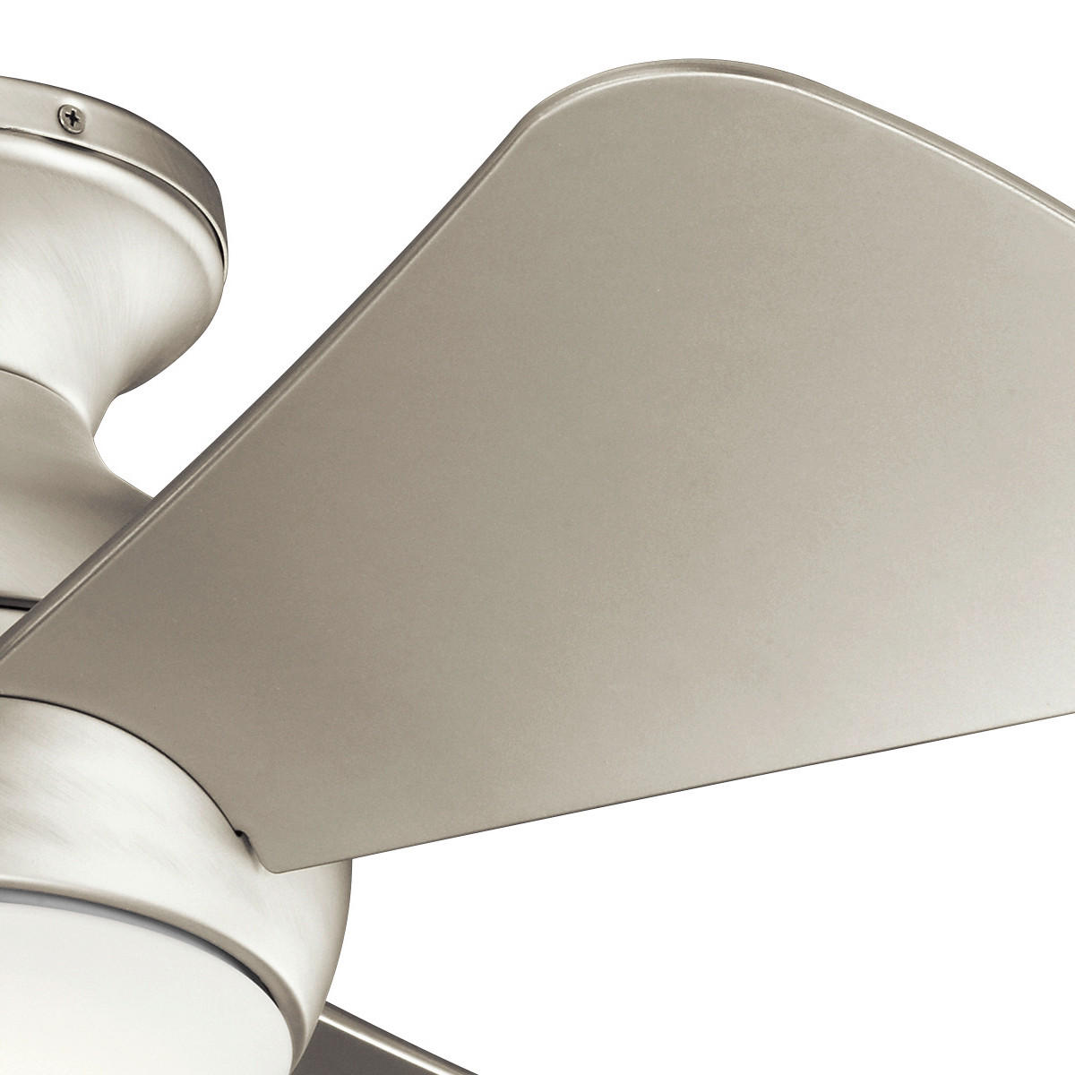 STROPNI VENTILATOR  Elstead Sola /1116 lm/3000 K// - srebrne barve/barve niklja, Design, kovina/umetna masa (86/28cm)