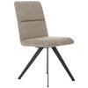 STUHL Webstoff Taupe, Schwarz  - Taupe/Schwarz, Design, Textil/Metall (46/91/61cm) - Novel