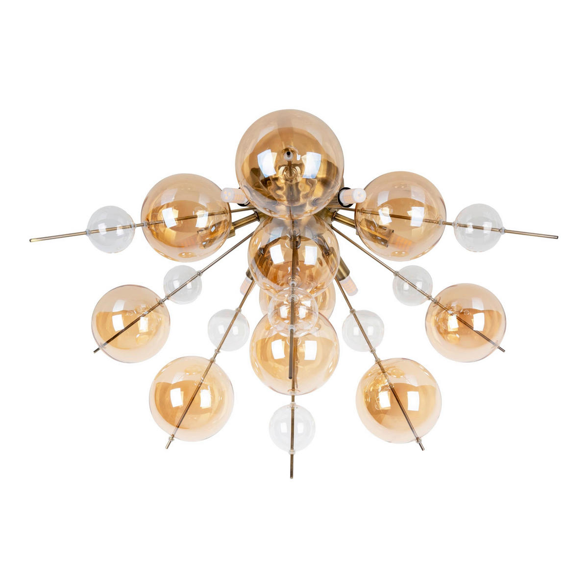 DECKENLEUCHTE Explosion 57/38 cm   - Karamell, Design, Glas/Metall (57/38cm) - Näve