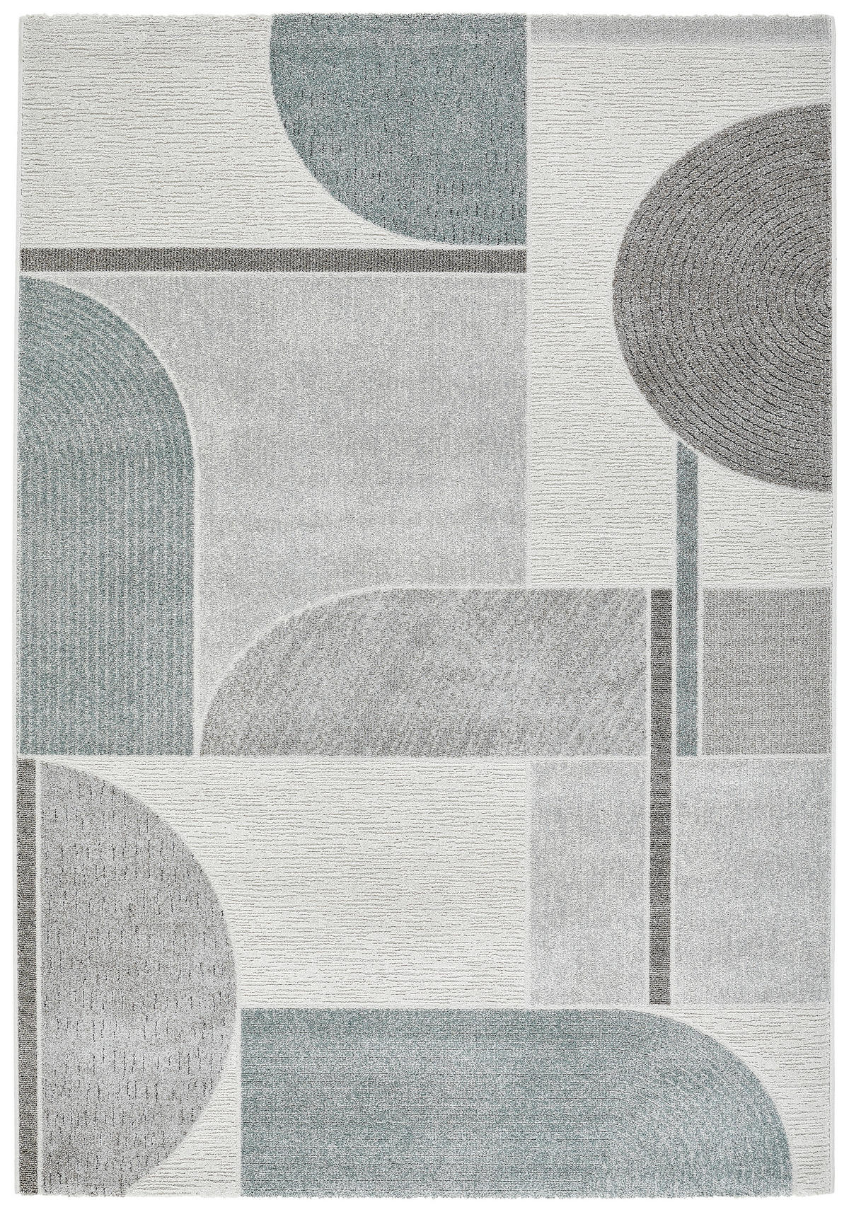 WEBTEPPICH 200/290 cm Valencia Grau, Petrol, Hellgrau  - Petrol/Hellgrau, Design, Textil (200/290cm) - Novel