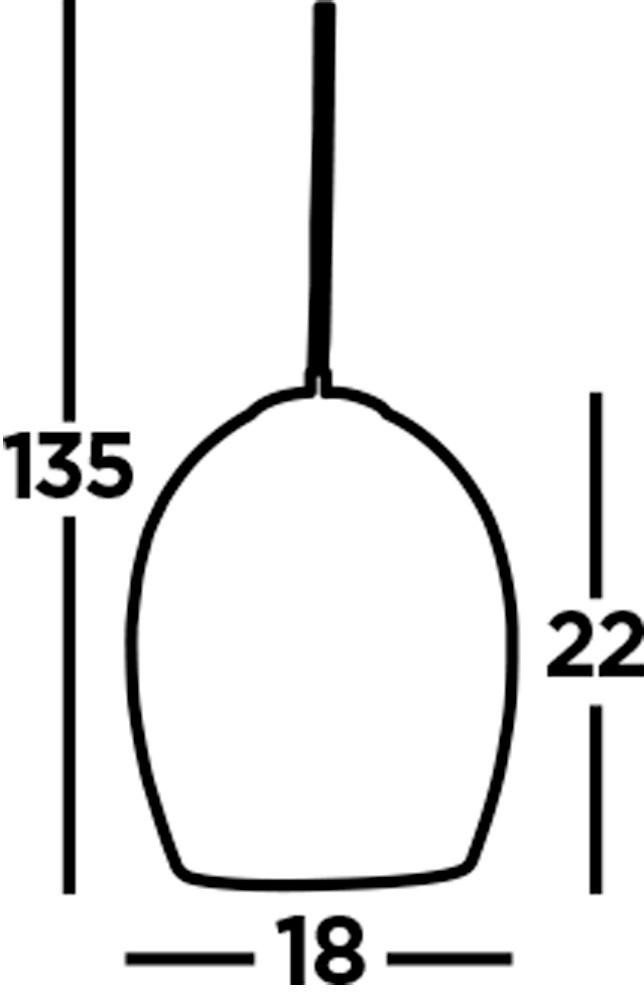 HÄNGELEUCHTE 18/135 cm  - Silberfarben/Weiß, Basics, Glas/Metall (18/135cm)