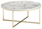 COUCHTISCH rund Weiß  - Goldfarben/Weiß, KONVENTIONELL, Metall (80/36cm) - MID.YOU