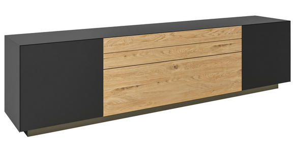 LOWBOARD Celika in 210/55/40 cm - Wildeiche/Anthrazit, Natur, Holz/Holzwerkstoff (210/55/40cm) - Dieter Knoll