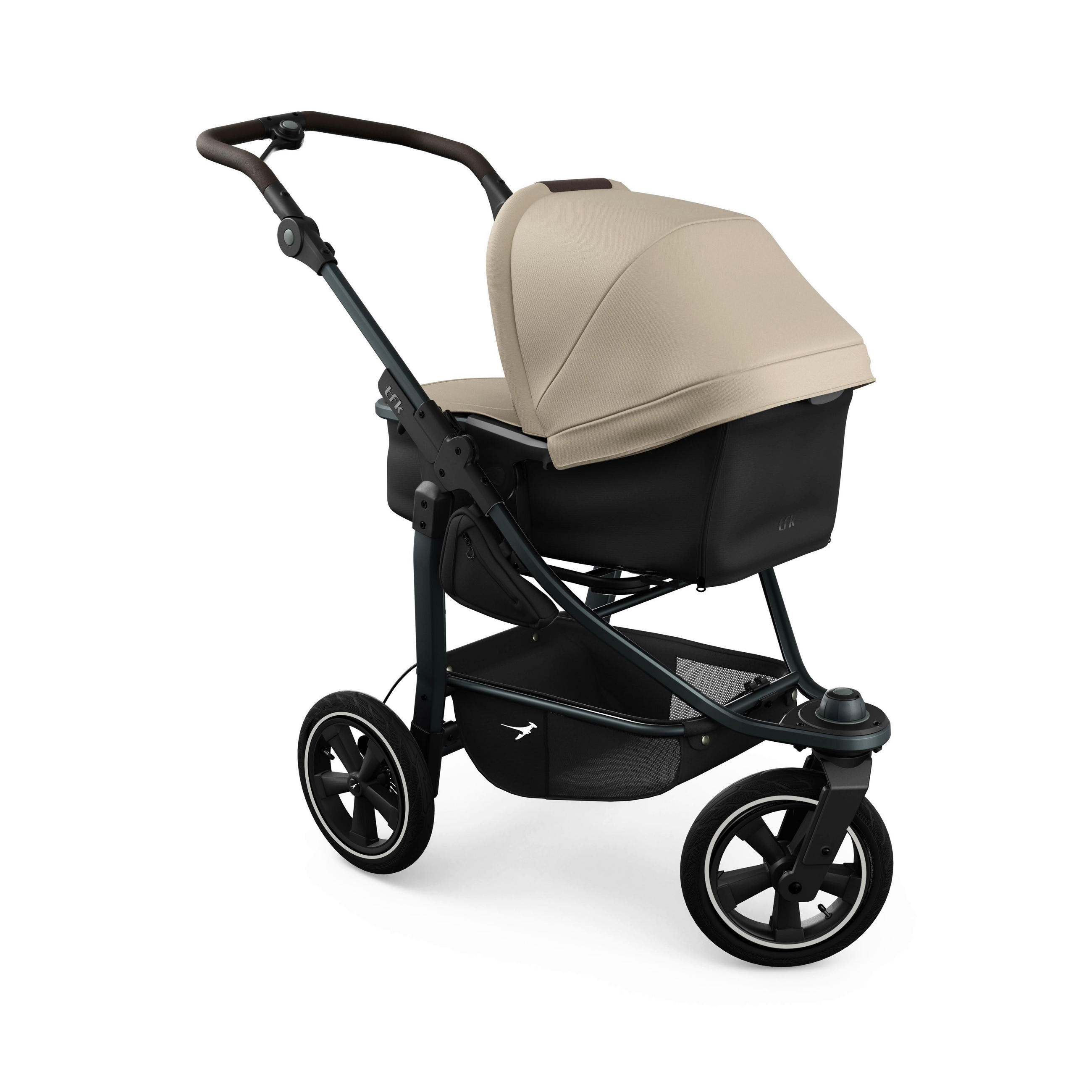 KOMBIKINDERWAGEN  mono3 2-in-1 Kombikinderwagen  sand  - Sandfarben/Schwarz, Basics, Textil/Metall (57/111/120cm) - TFK