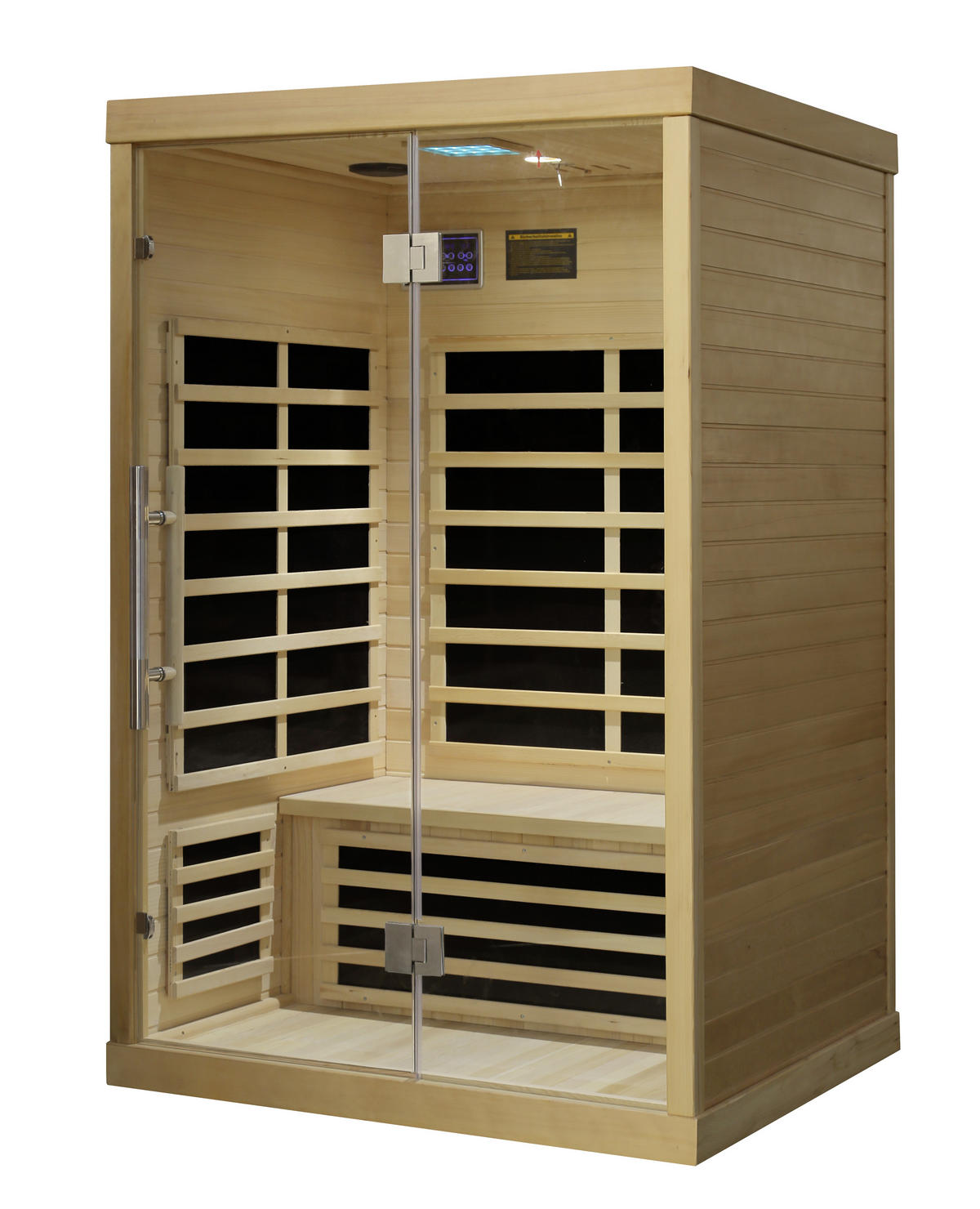 INFRAROTKABINE HEMLOCK II für 2 Personen HEMLOCK II  - MODERN, Glas/Holz (120/105/190cm)