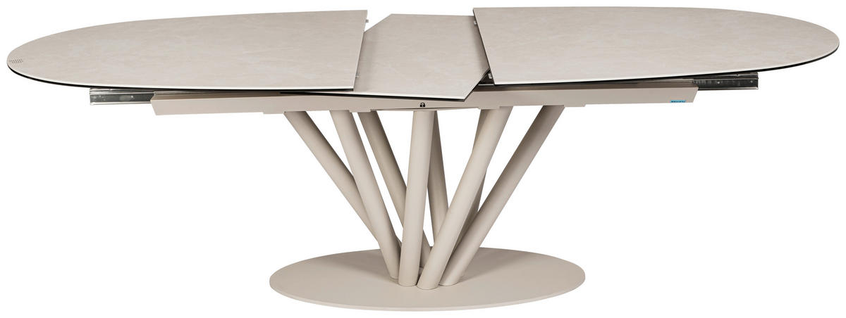 ESSTISCH 210-260/110/76 cm  Glas, Keramik ausziehbar oval Beige  - Beige, Design, Glas/Keramik (210-260/110/76cm) - Belluti