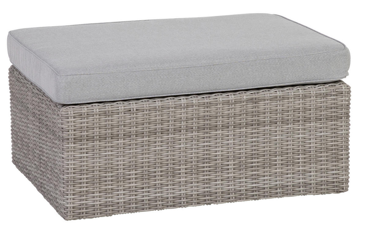 LOUNGEGARNITUR   93/65/71 cm Stahl  - Grau, Basics, Glas/Textil (93/65/71cm) - Gardenson