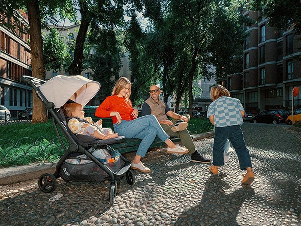 KIŠOBRAN KOLICA  METRO 3  - bež/crna, Basics, tekstil/metal (23/44/56cm)